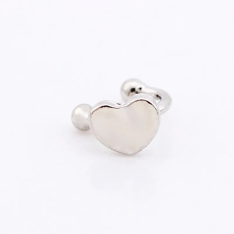 Silver love Женская серьга в виде клипсы пентаграмма Звезда Любовь Луна ухо клип серьги не надо прокалывать уши U Тип bohimiia геометрические серьги - Окраска металла: Silver love