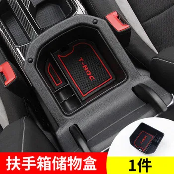 

Car-covers ABS car central armrest box storage box for Volkswagen T-Roc 2018 2019 Car styling