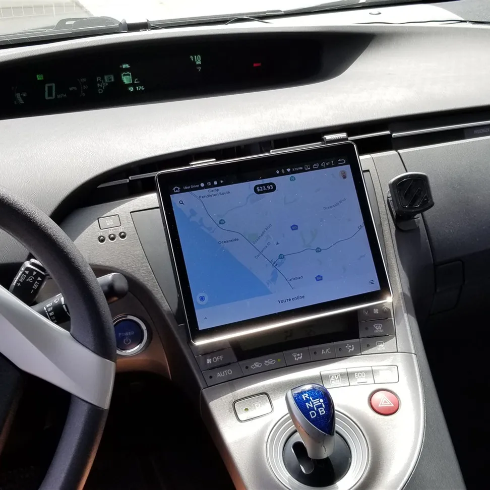 Excellent Tesla Style 2Din 9.7" Auto-Rotatable Android 8.1 Car Multimedia Radio GPS DSP Carplay Subwoofer SPDIF DAB DVR 4G SIM WiFi OBD 1