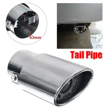 

Car Vehicle Chrome Stainless Steel Straight Muffler Exhaust Tip End Tail Pipe Universal