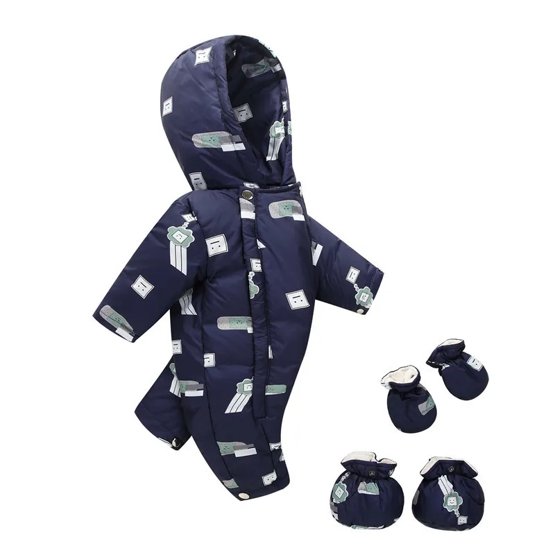 

Newborn Girl Winter Romper Baby Boy Duck Down Jumpsuit Children's Romper Kids Warm Snowsuit Overall Toddler Infant Thick Outwear