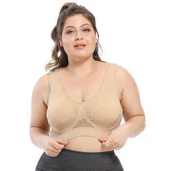 

5XL 6XL Bras For Women Plus Size Seamless Bra Cotton Breathable Underwear Wireless With Pads Push Up Bra