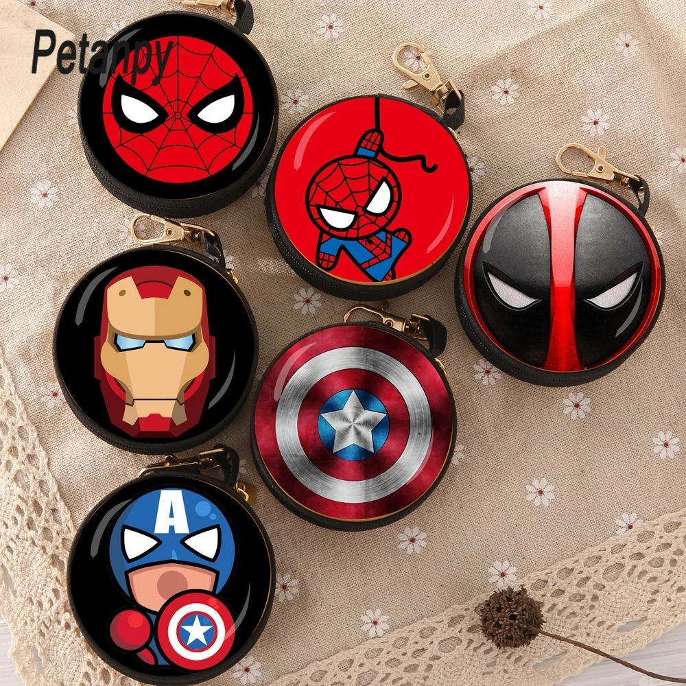 Кошелек с героями мультфильмов Мстители Железный человек Халк Капитан Америка бумажник-ключница Детская сумка для наушников сумка для монет для Марвел