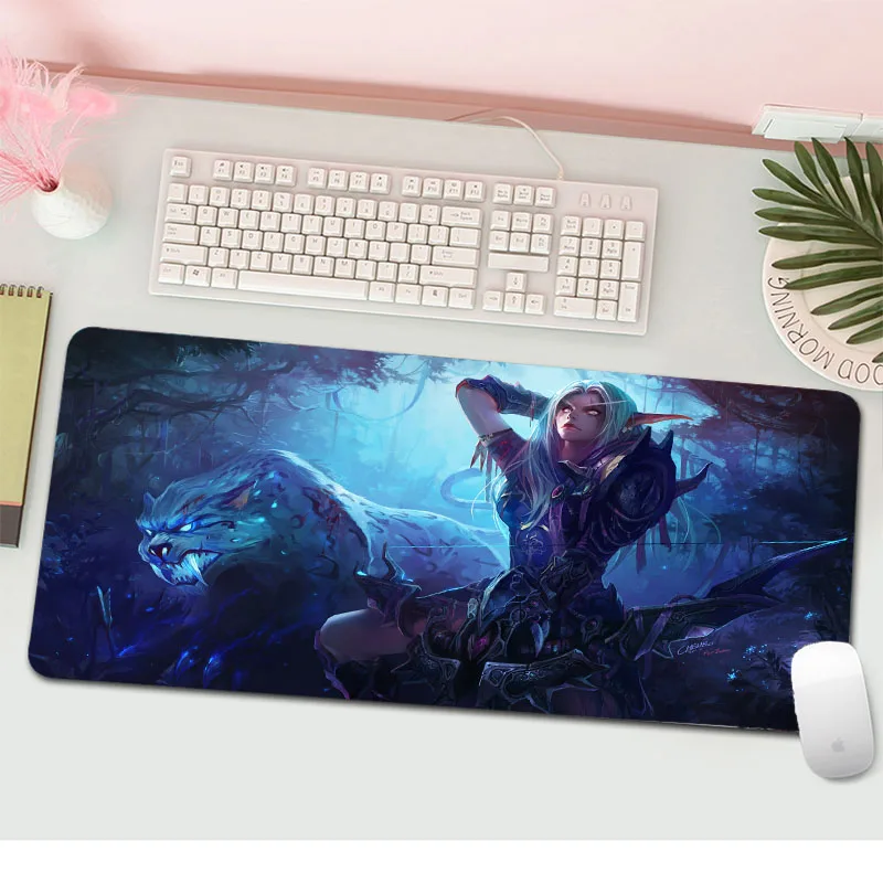 Игровой коврик для мыши World of Warcraft коврик для мыши большой Противоскользящий XL клавиатура большой Настольный коврик для мыши для геймеров ноутбук резиновый коврик для ноутбука - Цвет: Золотой