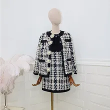 Костюм с платьем; коллекция года; Модный комплект из двух предметов: куртка с длинными рукавами и цветочным узором и юбка-жилет с бантом