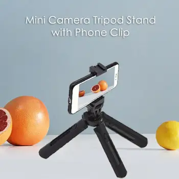 

Mini Camera Tripod Stand Monopod Durable Portable Practical Travel Desktop with Phone Clip for AD200 Flash LED Video Light