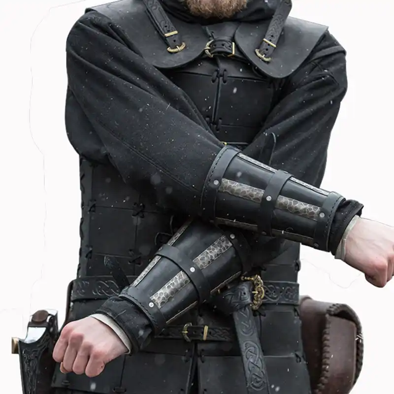 Steampunk Medieval Bracer Faux Leather Straps Rivet Arm Armor Man Viking Samurai Warrior Knight Cosplay Accesorios Costume Glove Costume Accessories Aliexpress