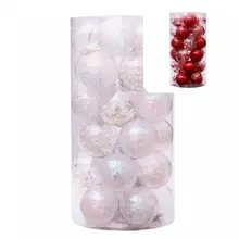 

Practical 24Pcs Great Hanging Decorative Glitter Balls Decor Portable Glitter Baubles Shatterproof for Home