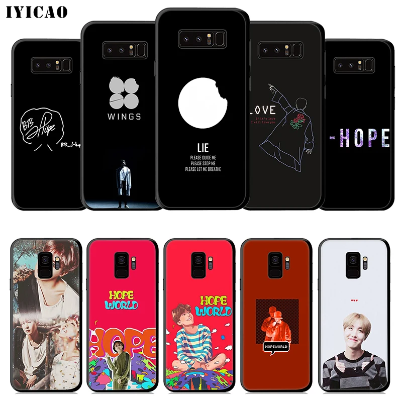 Мягкий чехол IYICAO J-hope J hope для samsung Galaxy S10e S10 S9 S8 Plus S6 S7 Edge Note 10 9 8 TPU |