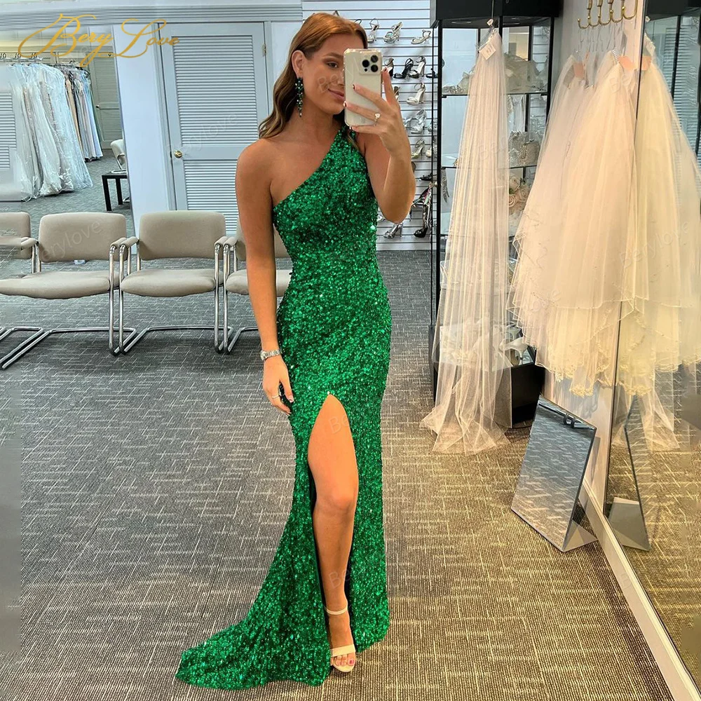 BeryLove Green Glitter Mermaid Prom 