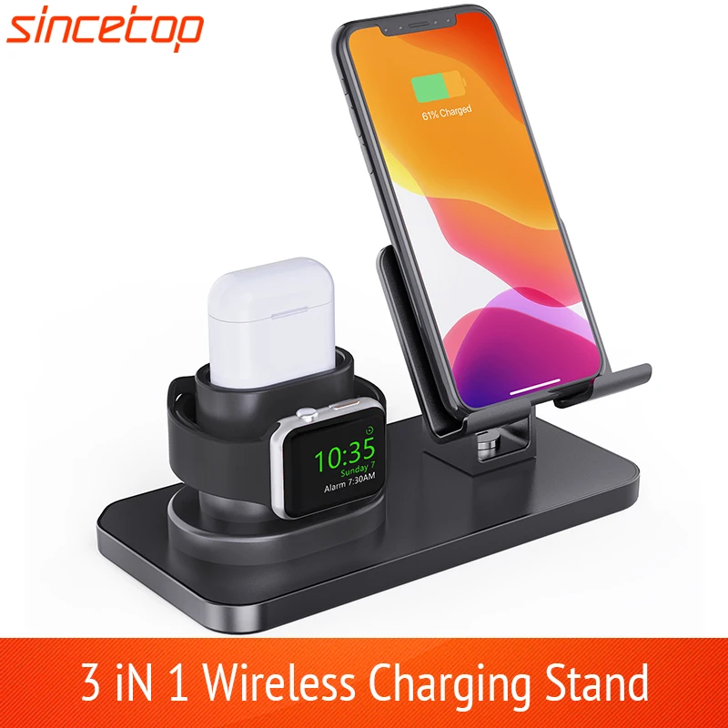 Подставка для Apple Watch держатель зарядки мобильного телефона Airpods iPhone 11Pro XS Max XR 8 7 Plus