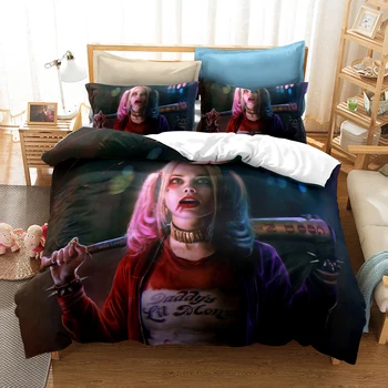 

Hot Movie Suicide Squad 3D Bedding Set Harley Quinn The Joker Printed Duvet Cover Set Twin Full Queen King Size Dropshipping 05