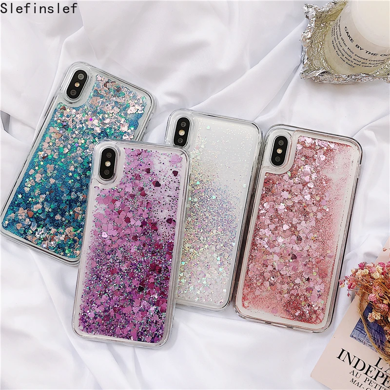 Чехол с блестками и зыбучим песком для Samsung Galaxy S5 S6 S7 edge S8 S9 S10 Plus Note 5 8 9 J4 J6 A7 A9 A6 A8 plus