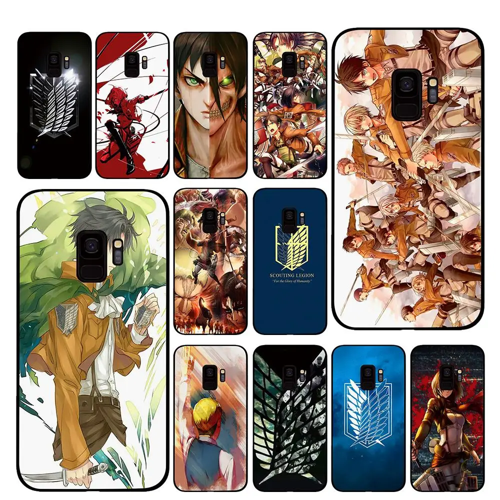 

Attack on Titan Phone Case for Samsung Galaxy S10 S10E S8 Plus S6 S7 Edge S9 S10e Plus Note 8 9 Cover