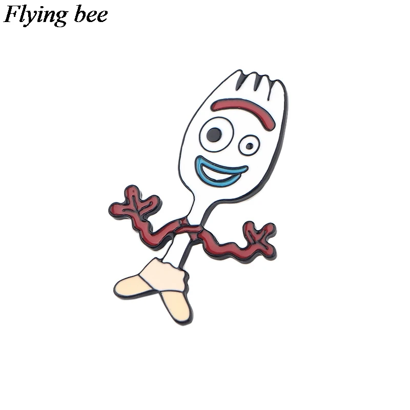 Flyingbee fokry булавки металлический значок мультяшный персонаж креативные булавки значок на рюкзаке броши на булавке для одежды значки в виде галстука X0582