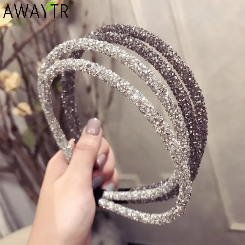 

2 in 1 New High Quality Fashion Crystal Shine Women Headband Colorful Elegant Hairband Girl Headwear Hair Band Hair Accessories
