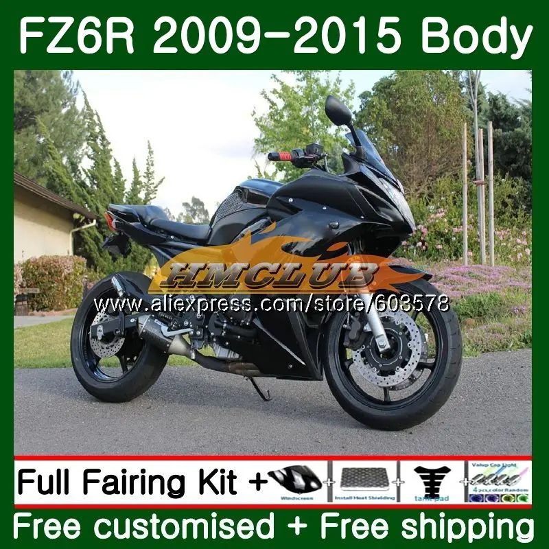 Корпус для YAMAHA FZ6N FZ6 R FZ-6R 2009 2010 2011 2012 2013 62CL. 13 FZ 6R FZ6R 09, 10, 11, 12, 13, 14, 15, горячий черный обтекатель