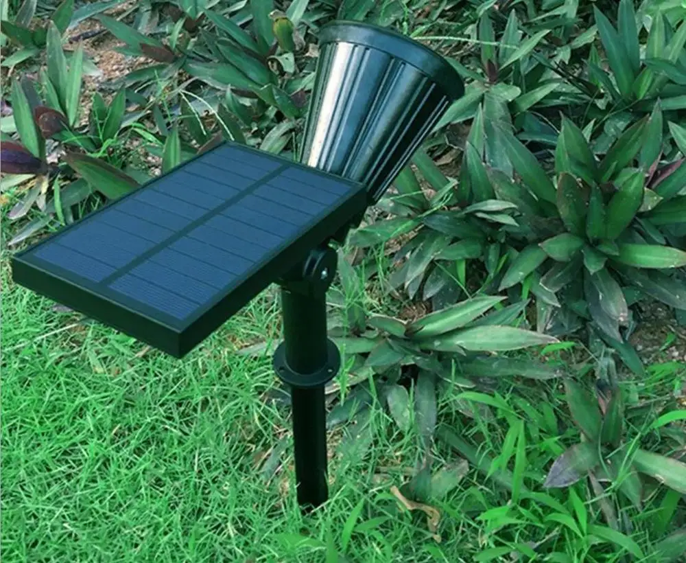 Открытый Солнечные прожекторы водонепроницаемый IP65 Пейзаж светодиодный Изменение цвета освещения для сада, патио, газона, двора, тропинки