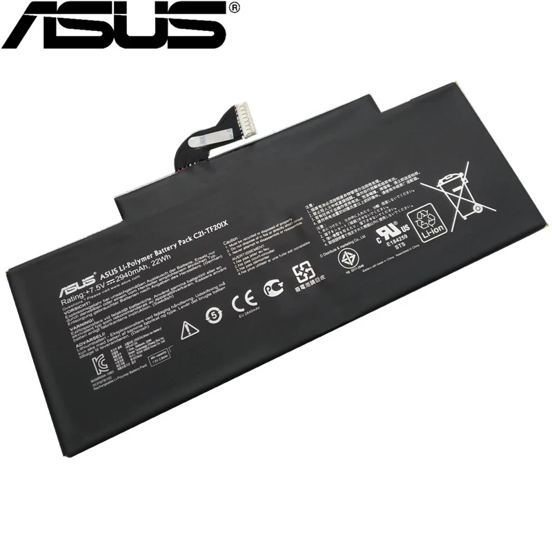 Аккумулятор для планшета ASUS 2940 мАч C21-TF201X, аккумулятор для планшета Asus TF300 TF300T TF300TG TF300TL TF201X 7,5 V 22Wh
