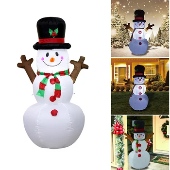 

Christmas Inflatables Snowman with Hat Snowman with Branch Hands Lighted for Home Outdoor Yard Lawn Decoration Drop Shipping
