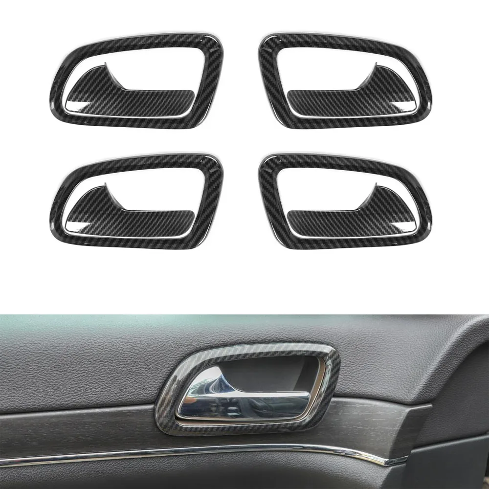 

Автомобильная интерьерная дверная ручка захват рамка отделка Стайлинг наклейки для Jeep Grand Cherokee 2011 Up автомобильный аксессуар