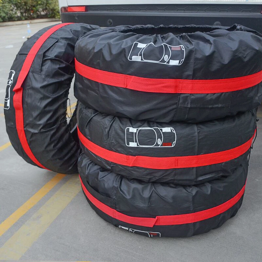 

1pc 115 X 66 Cm Car Tire Cover Spare Tire Cover Snow Dust Cover Collection Storage Bag Universal Tire Storage Protector