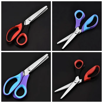 

Pinking Shears Scissors Cutting Scissors Zig Zag Dressmaker Scissors For Sewing Tailor Cut Leather Fabric Craft Textile DENIM