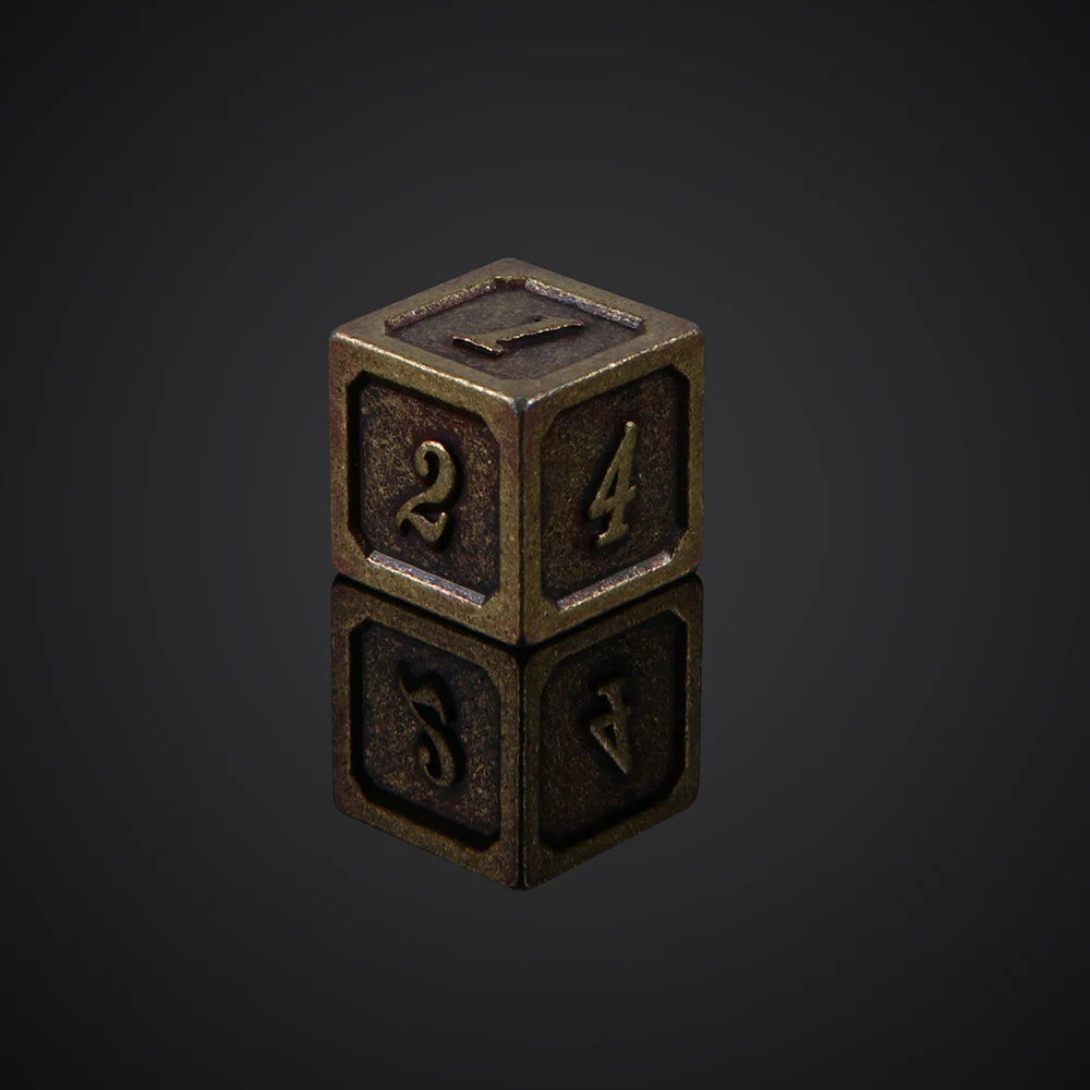 7PcsSet Metal Multifaceted Dice D4 D6 D8 D10 D10% D12 D20 Polyhedral TRPG Games Dice DND Multi Sides Board Game Dices BC0262 (4)