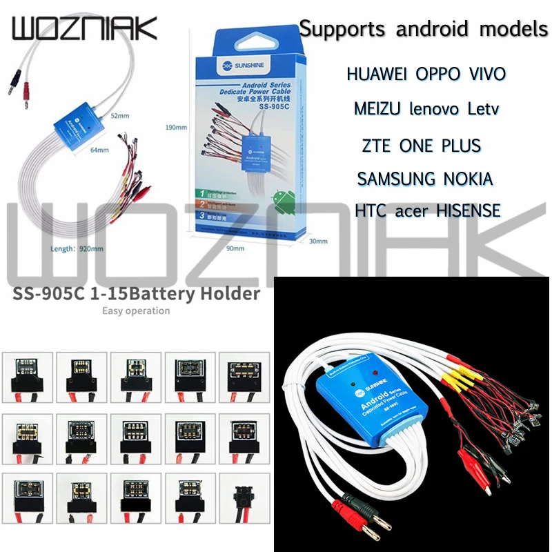  SS-905C Android series dedicate power line for samsung huawei vivo xiaomi supply control test cable