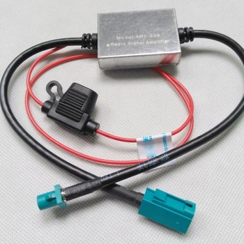 

Auto FM Radio Antenna Signal Amplifier Anti-Interference Metal Car Radio Antenna Signal Electronics Accessories