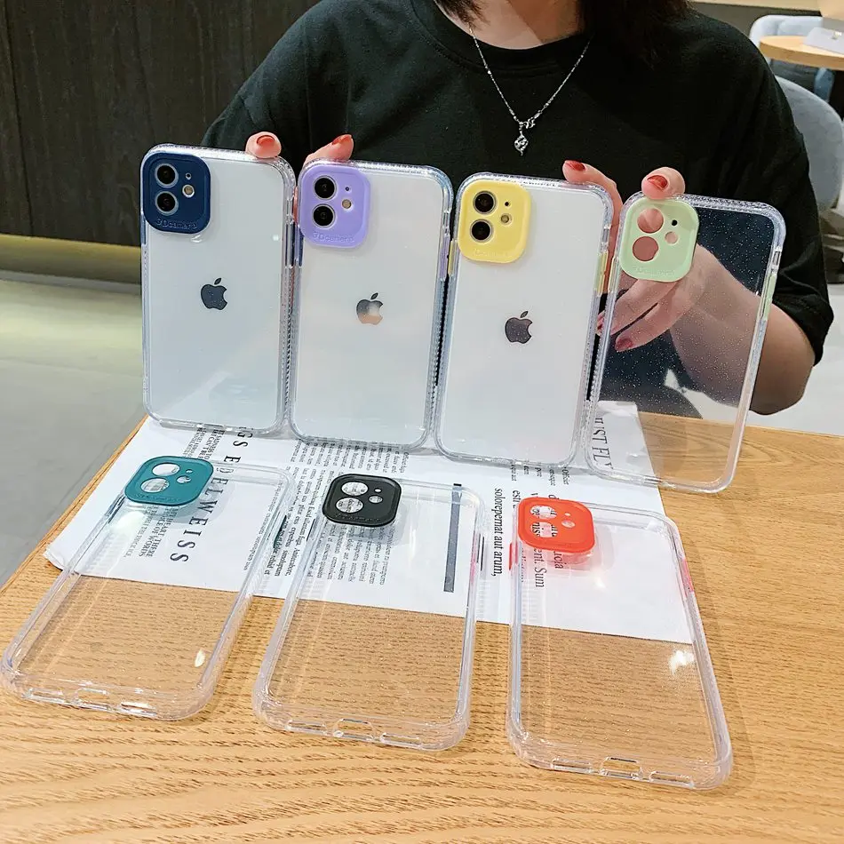 3D зеркальный чехол для камеры iPhone 11 Pro Max силиконовый Блестящий Прозрачный SE 2020 XR XS