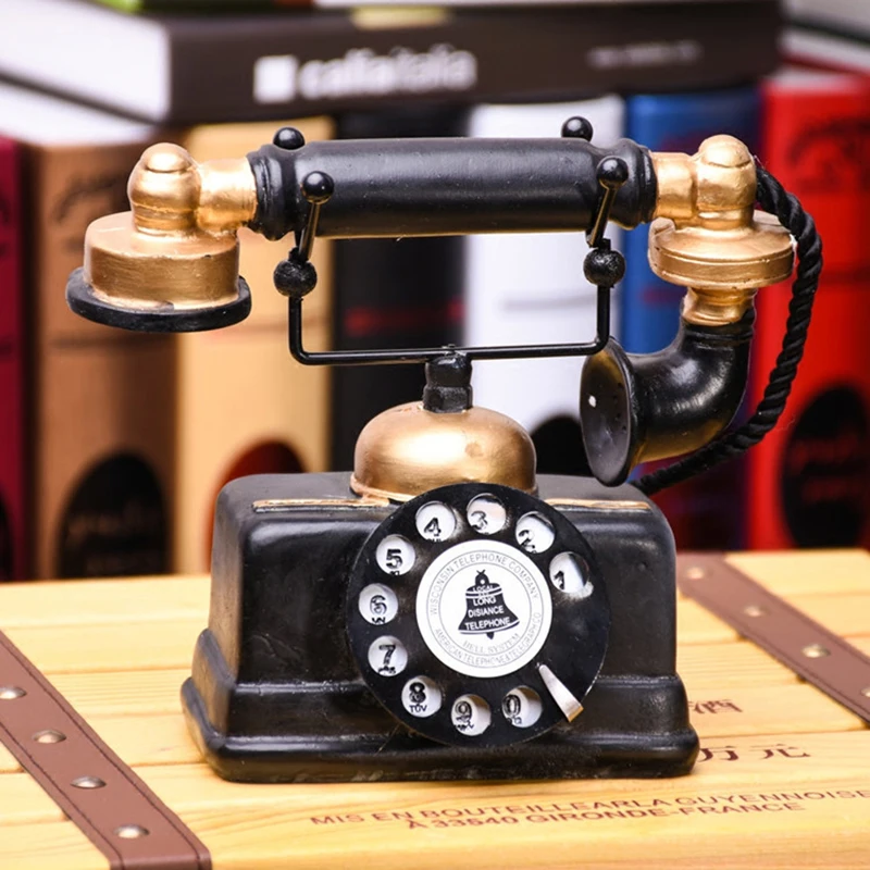 Креативный декоративный ретро телефон антикварная фигурка телефона