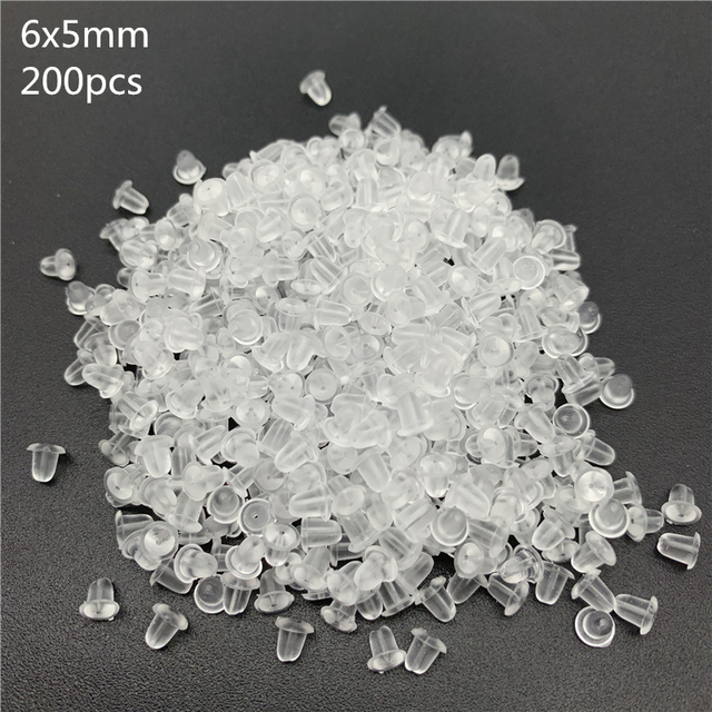 3/4/5/6MM Soft Silicone Rubber Earring Back Stoppers For Stud Earrings DIY Jewelry Making Earring Findings Accessories