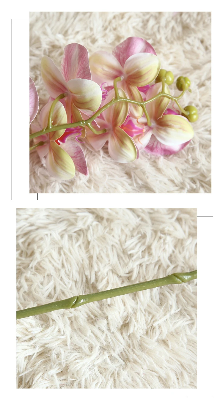 JAROWN Phalaenopsis Butterfly Orchid Latex Real Touch Artificial Flower Wedding Decoration Orchid Floral Party Home Decor Flores (21)