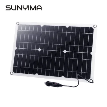 

SUNYIMA 18V 20W semi-flexible Solar Panel Monocrystalline solar cells For DIY Waterproof Battery Charger USB DC5521