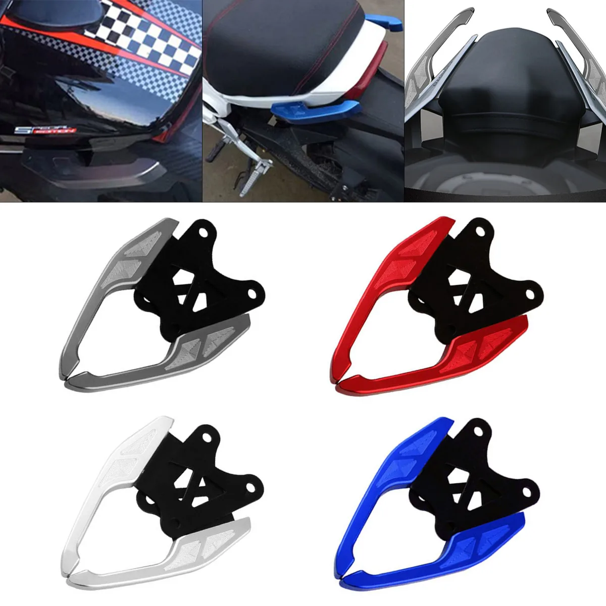 1 Pair Motorcycle Accessories CNC Aluminum Rear Grab Bars Case for Motorbike MSX125 Handrail | Автомобили и мотоциклы