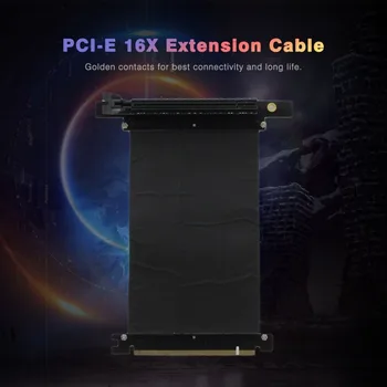 

PCI-E 16X Extension Cable L-type PCI-E 16X Riser Extender High Speed Flexible PC Graphics Cards Connector Cable