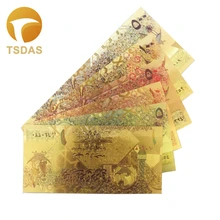 Катара 1-500 риалы сувенирная Золотая банкнота для сувенирных подарков 1 шт. коллекция Золотая фольга банкнота Прямая поставка