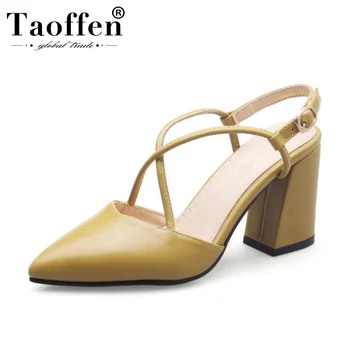 

Taoffen 4 Color Size 32-46 Ladies Sandals Party Summer Shoes Women Sweet Fashion Pointed Toe Wedding Daily Sandals Footwear