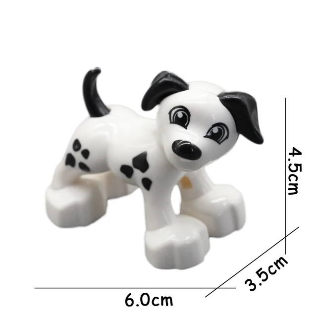 Big Size Building Blocks Animal Accessories Farm Figures Pig Rabbit Chicken Duck Dog Cat Bird horse Cow Sheep DIY Toys Gifts White Dog