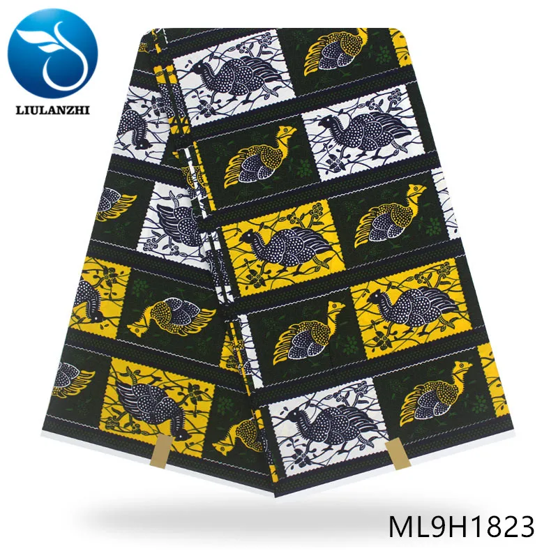 ML9H1823 LIULANZHI(6yards/lot) ankara wax fabrics veritable wax fabric New arrival african wax printing fabrics ML9H1820-ML9H1833 - Цвет: ML9H1823