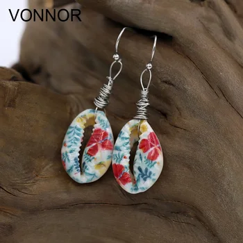 

VONNOR Fashion Statement Shell Earrings for Women Hanging Dangle Earrings Drop Earing Beach Holiday Party Jewelry