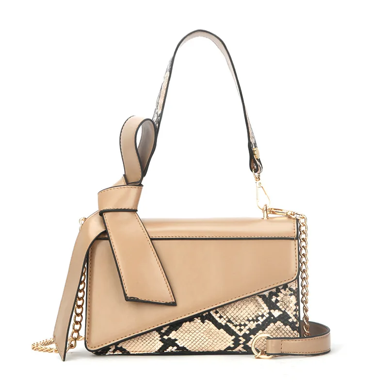 

Handbags Snake Splice Shoulder Bags Autumn Fashion Designer Crossbody Bag for Women High Quality Casual Flap Female Black Bags