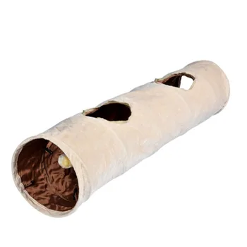 

Drop Ship Collapsible Long Pet Tunnel 2 Holes Cat Puppy Rabbit Teaser Funny Hide Tunnel Toys With Ball