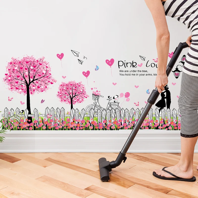 [SHIJUEHEZI] наклейки на стену с рисунком танцовщицы для девочек DIY Розовые фотообои