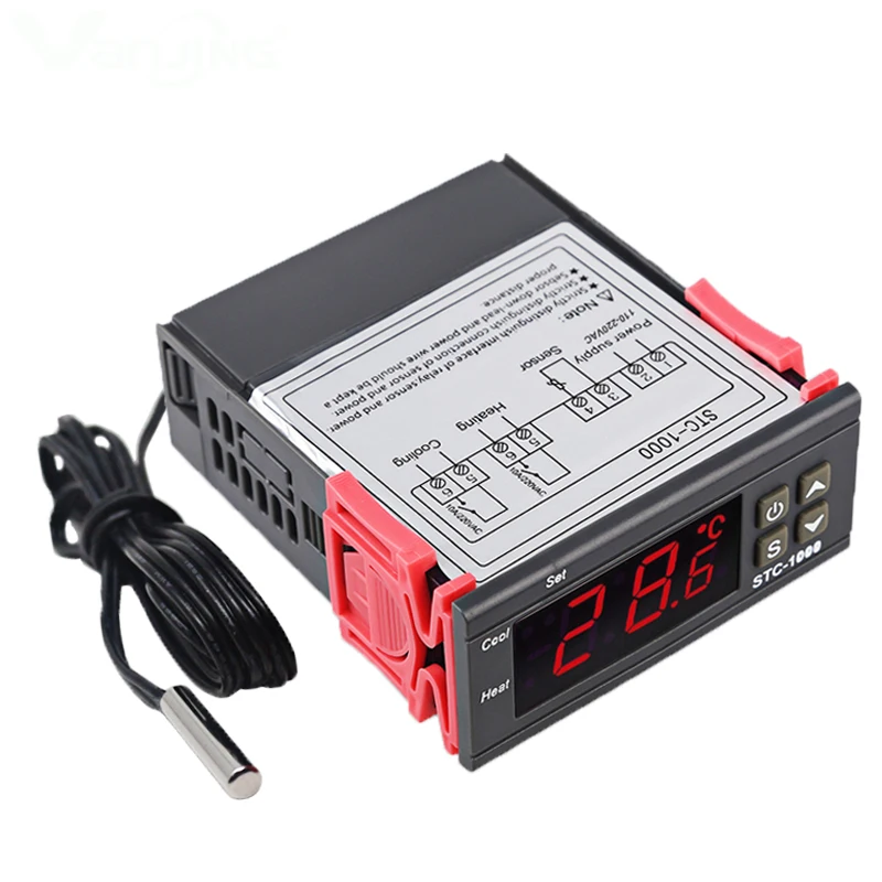 Digital Temperature Controller Thermostat Thermoregulator for incubator Sensor Meter Fridge Heating Cooling 12V 24V 220V