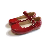 Осеннее платье для девочек повседневная обувь зеркало из искусственной кожи, для детей; обувь принцессы; Фирменное высококлассное, детские носки с кружевом Детская школьная обувь до 6 ти лет