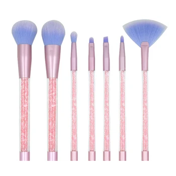 

7Pcs Diamonds Makeup Brush Set Eye Shadow Brush Blue Pink Hair Cosmetics Blending Brush Tool Red