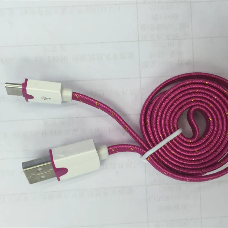 USB кабель с нейлоновой оплеткой типа c USB кабель длиной 1 м для синхронизации данных USB Зарядное устройство кабель для всех телефон, планшет на OC android USB кабели для телефонов