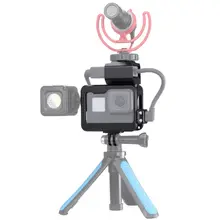 V3 Pro металлическая клетка для камеры Vlog подходит для Gopro7 Полезная клетка для камеры с двойным холодным башмаком дизайн микрофона адаптер микрофонный кабель